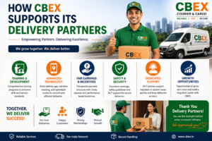 CBEX delivery partner support with training tools safety benefits and efficient courier delivery system