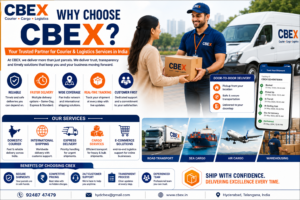 CBEX courier and logistics services in India offering fast delivery real time tracking international shipping cargo transportation and door to door pickup