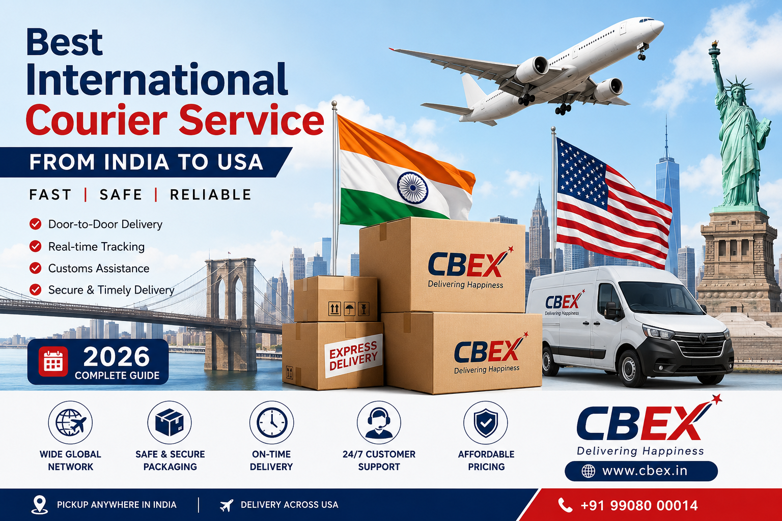 Best International Courier Service from India to USA (2026 Guide) | Fast, Safe & Affordable Shipping