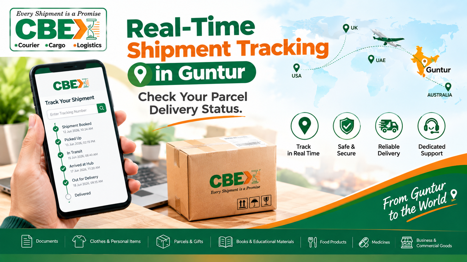 Real-Time Shipment Tracking in Guntur | Check Parcel Status | CBEX
